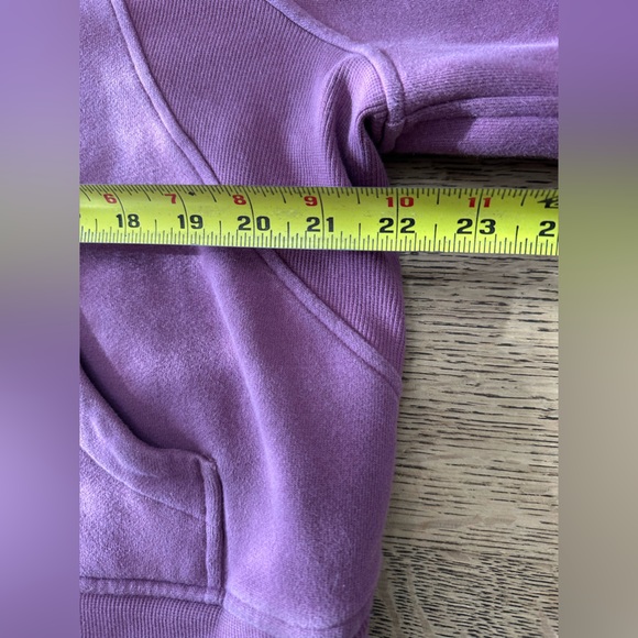 Lululemon Vintage Plum Cropped 1/2 Zip Funnel Neck Pullover Sweatshirt M/L - Picture 16 of 16